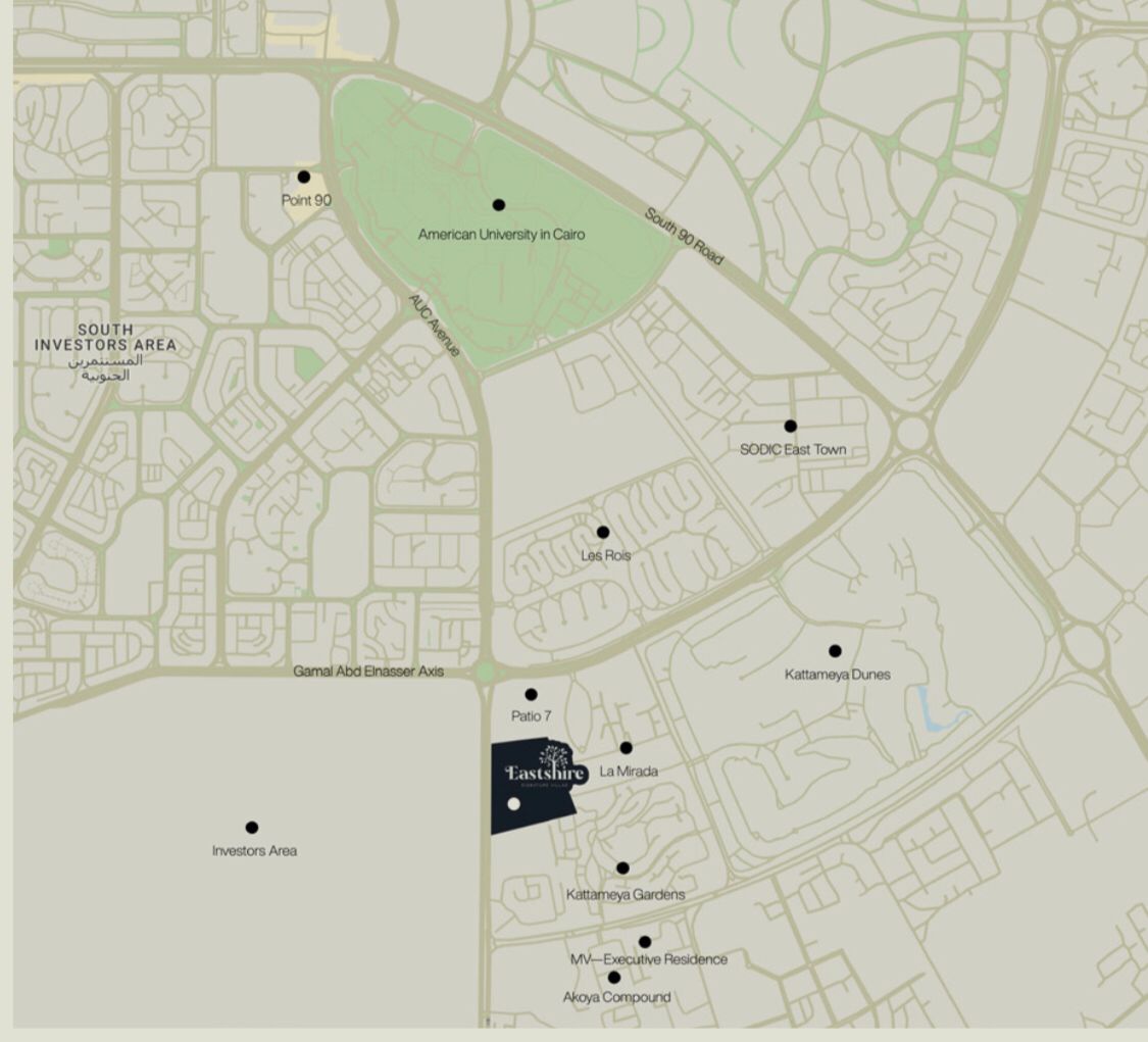Townhouses and villas for sale next to AUC